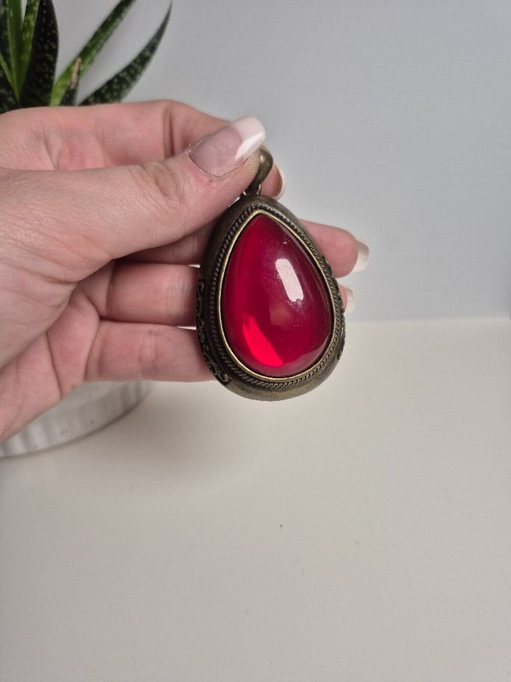 Gorgeous Red Teardrop Pendant